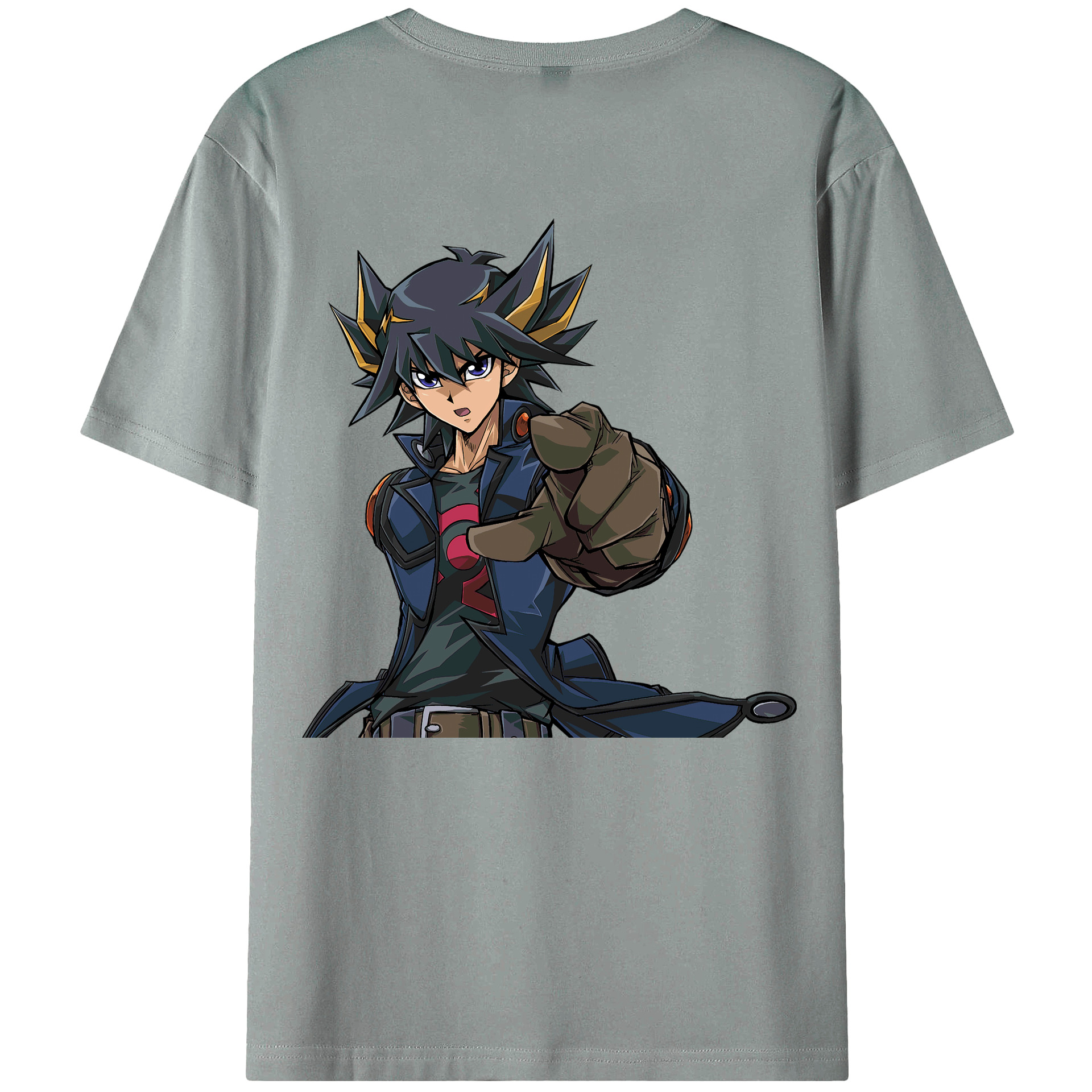 （画像用） 遊☆戯☆王 Yu-Gi-Oh! 綿100％ メンズ半袖Tシャツ（バックプリント） 通気性